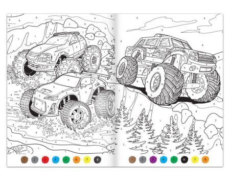 Раскраска по номерам "МЕГАТАЧКИ", 16 стр., Формат а4 5298379