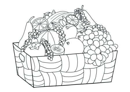 Coloring Sheets Fruits and Vegetables