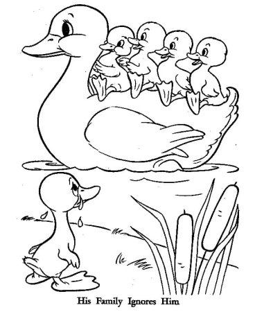 The ugly Duckling раскраска