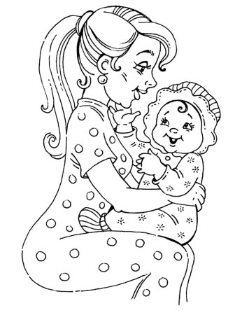 Раскраска ко Дню матери