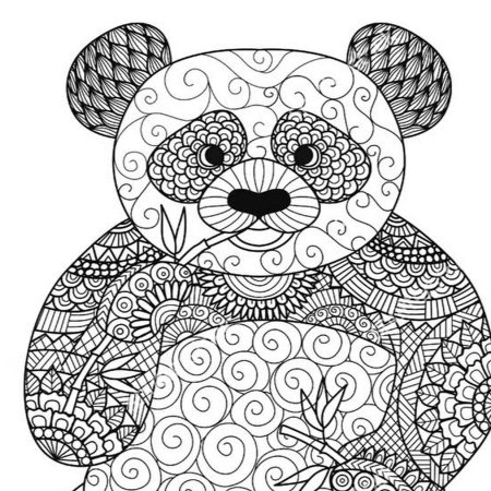 Раскраска антистресс Панда