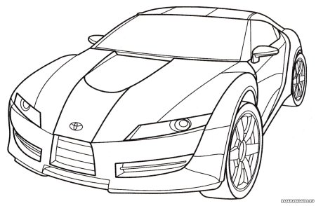 Раскраска Тойота Супра