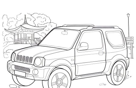 Раскраски машины Джипы