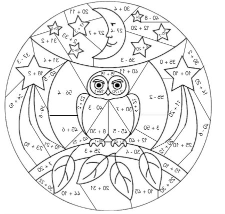 Раскраски по номерам математические