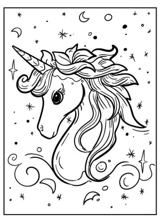Раскраска Sunny Unicorn