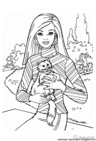 Раскраска. Барби