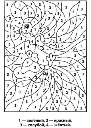 Раскраска по номерам для детей