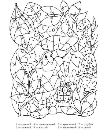 Раскраска по номераммдля детей