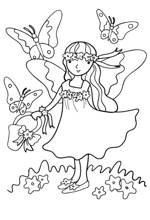 Раскраски для девочек лето