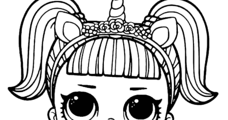 Раскраска кукла ЛОЛ Единорожка