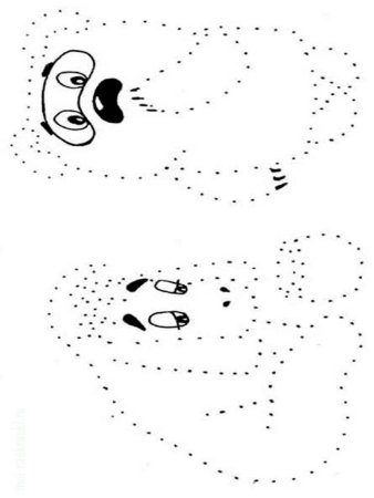 Соединить по точкам для детей