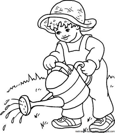 Огород раскраска для детей