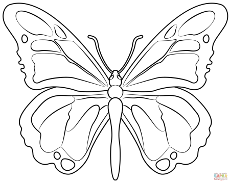 Мини бабочки раскраска
