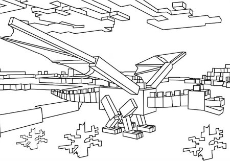 Разукрашка майнкрафт ЭНДЕР дракон