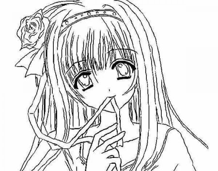 Раскраски для девочек 12 лет аниме