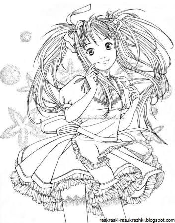 Аниме дети для раскрашивания