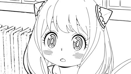 Anya аниме раскраска