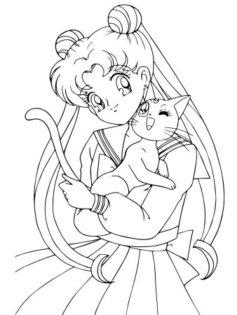 Расскраска аниме Сейлор Мун