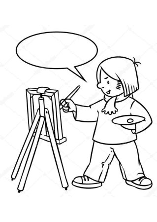 Мольберт для рисования с карандашами для детей