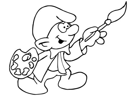 Раскраска художник