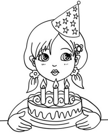 Раскраска "с днем рождения!"