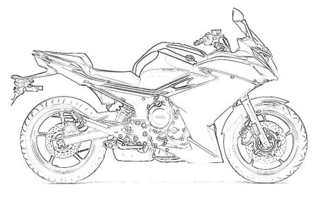 Раскраски мотоциклы сложные