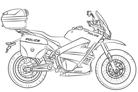 Раскраска мотоцыкл кава