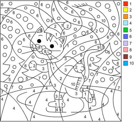 Раскраска по номерам для девочек