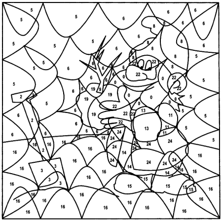 Раскраска по номерам хомячки