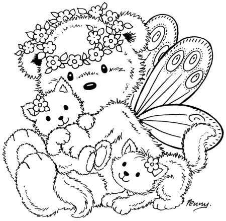 Раскраска. Медвежонок