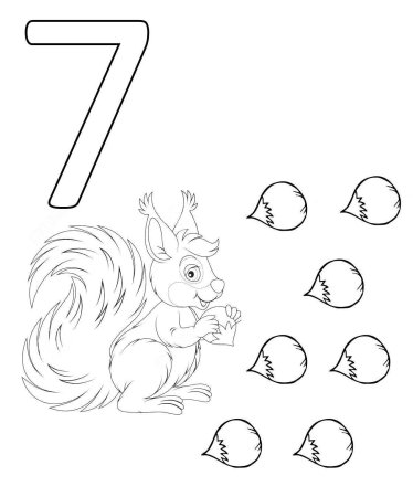 Раскрась цифры для дошкольников