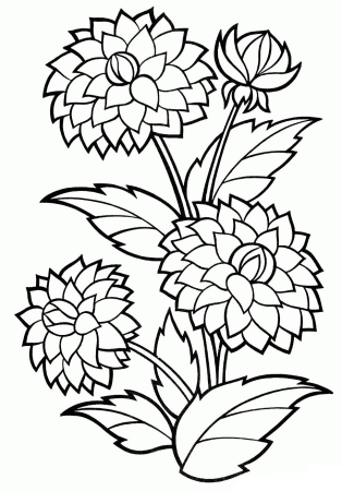 Цветы в вазе раскраска для детей