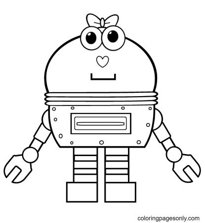 Раскраска роботы поезда Кей и Альф