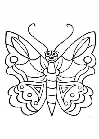 Раскраска насекомые бабочка