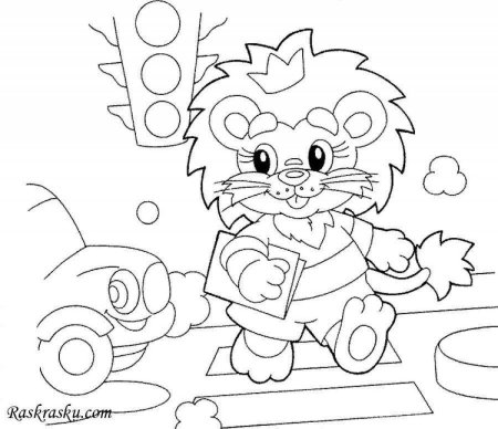 Раскраски ПДД для детей в детском саду