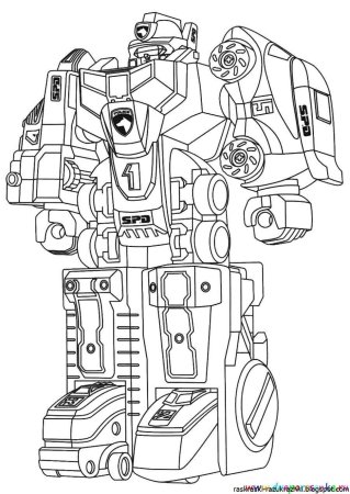 Раскраска роботы поезда Кей и Виктор