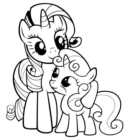 My little Pony раскраска Рарити