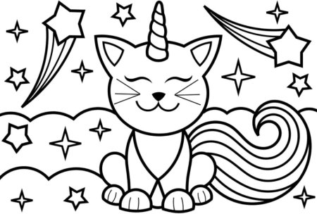 Раскраска котик без усов