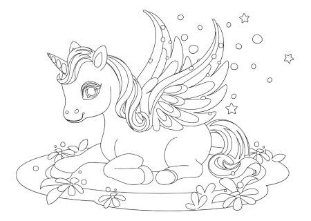 Раскраска Единороги