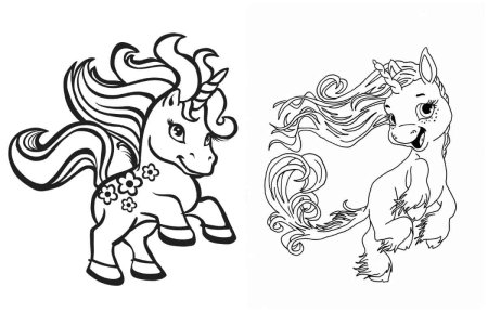 Раскраска Единороги