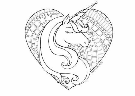 Раскраска Единорог а4