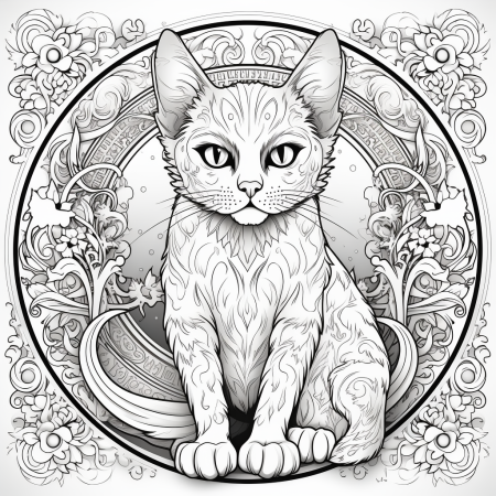 Котенок. Раскраска