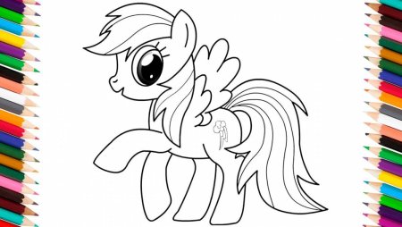 Радуга Дэш раскраска для детей