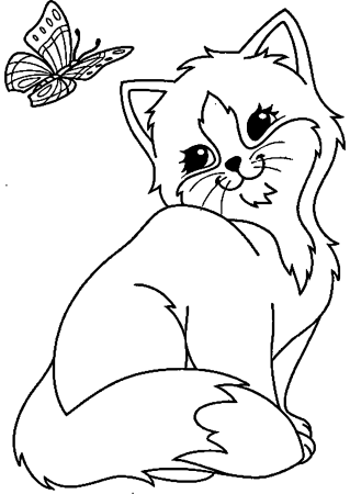 Раскраска кошечка