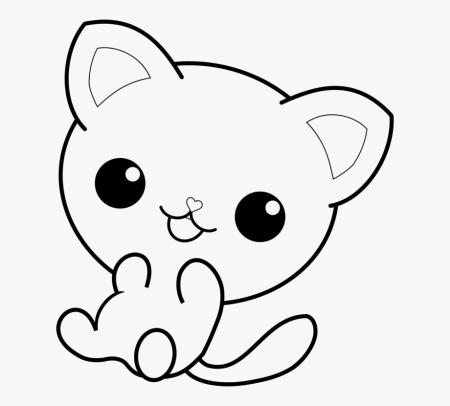 Кот раскраска для детей