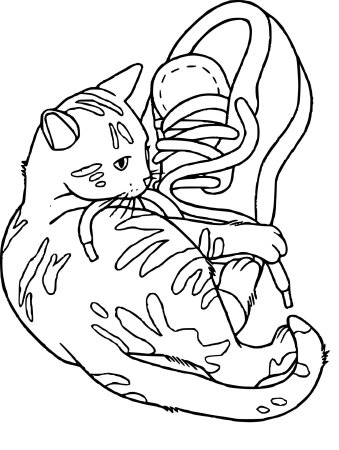Котенок. Раскраска