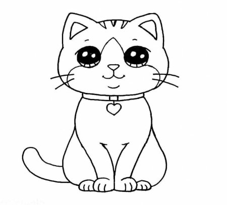 Кошка раскраска красивая