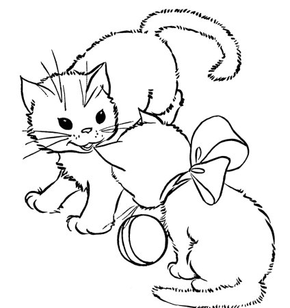 Кошка Единорог раскраска