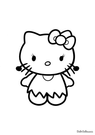Хелло Китти раскраска для детей