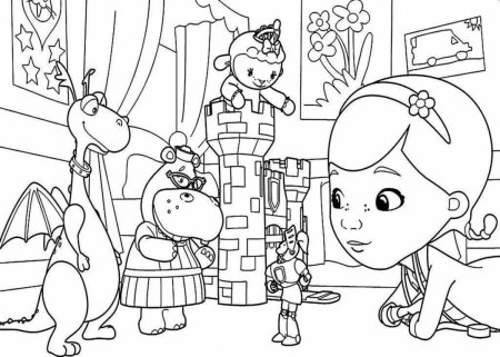 Раскраска доктор Плюшева клиника для игрушек